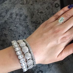 Silver bracelet set worn once